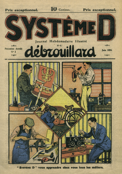 Fichier:Couverture du premier numéro du magazine Système D.png